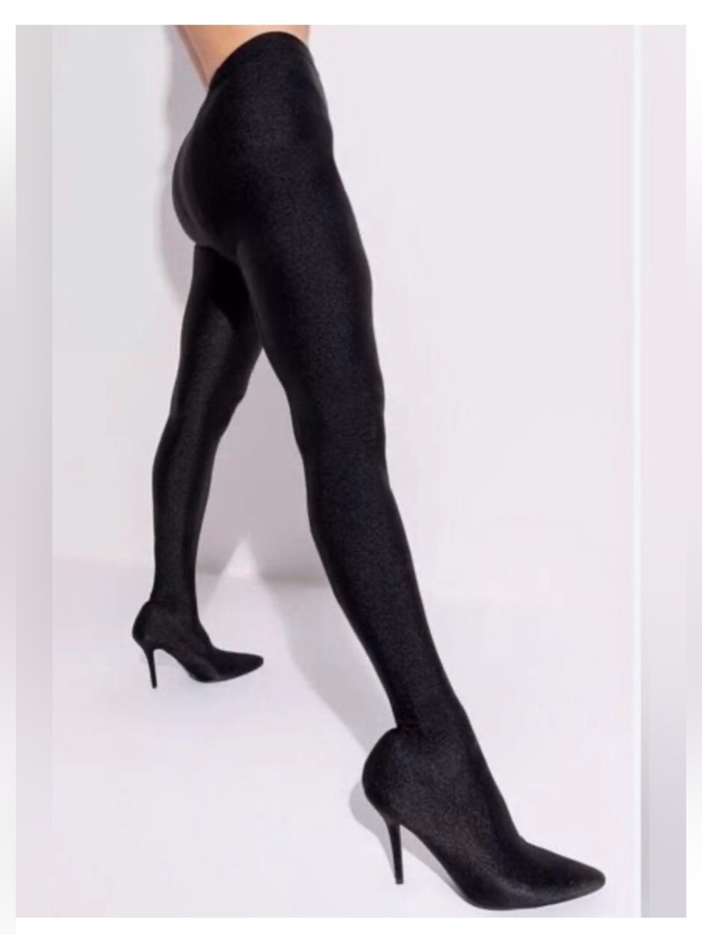 Black legging heels